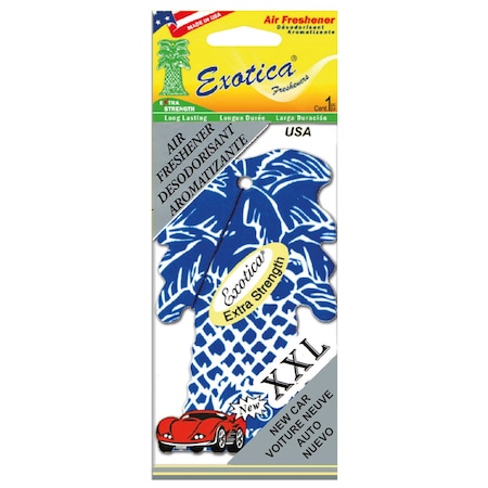 Exotica Fresheners AIR FRESHENER XXL NEW CAR TRILINGUAL PT1XXLNCR